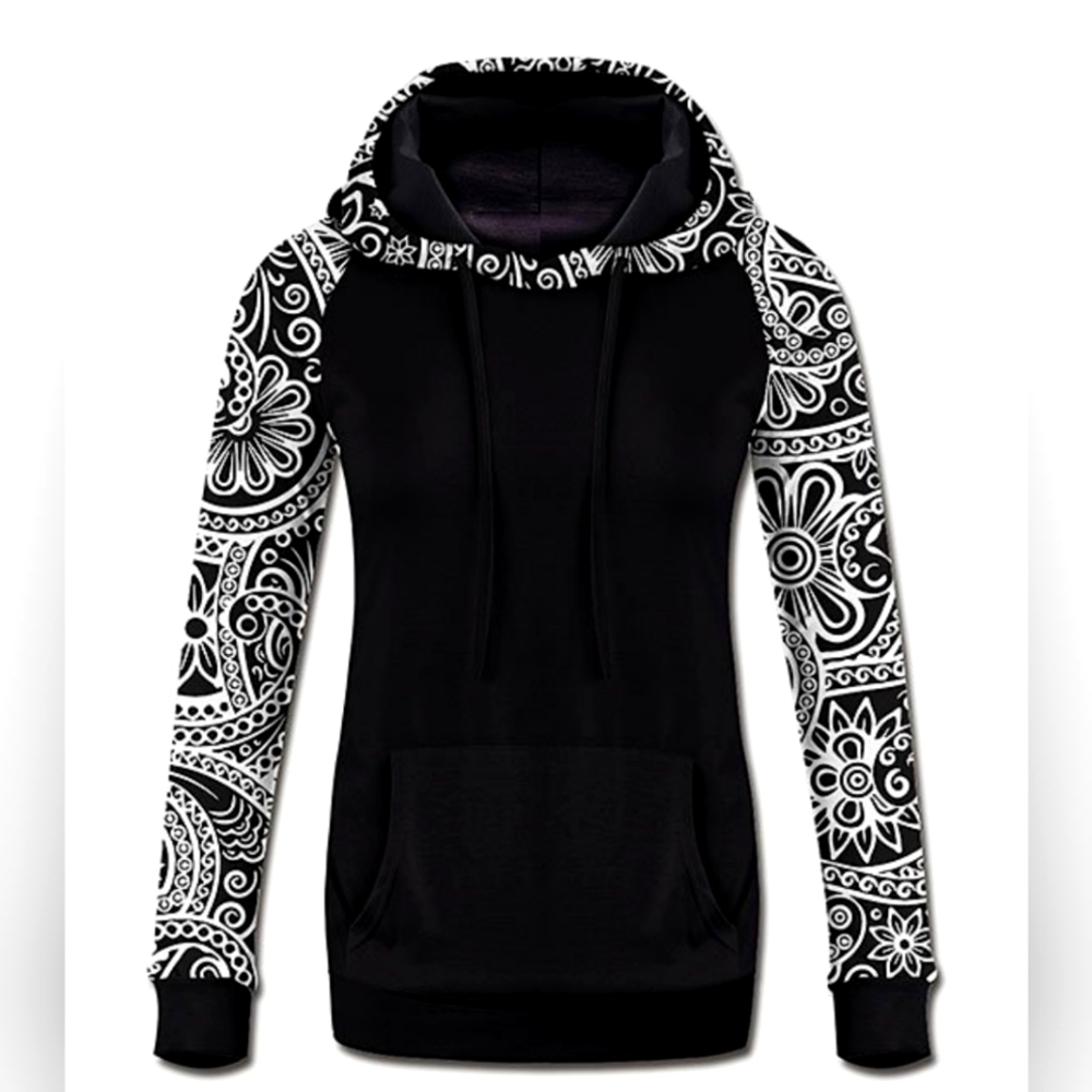 Paisley Print Hoodie